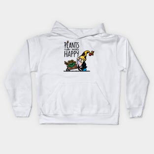 Plants make people Happy Kids Hoodie